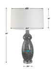 Velino - Curvy Glass Table Lamp - Dark Gray