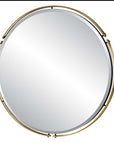 Wesley - Round Mirror - Gold