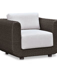 Soma - Outdoor Accent Chair - Dark Brown / White