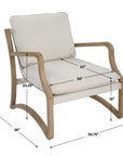 Melora - Solid Oak Accent Chair - Beige