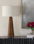Mccaffrey - Tapered Burl Table Lamp - Woodtone