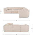 Matina - Classic L Modular Sectional - Oatmeal
