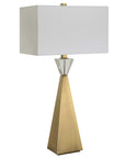 Arete - Modern Brass Table Lamp - Gold