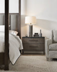 Mir-Avent - San Marcos Stone Top Nightstand - Dark Gray / Dark Brown