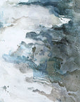 Lakeside Grande - Framed Abstract Print - Pearl Silver