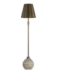 Jaycee - Dark Travertine Buffet Lamp - Brass / Gold / Gray