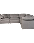 Terra - Livesmart Fabric Condo Classic L Modular Sectional - Light Gray
