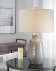 Monacan - Textured Table Lamp - Gray