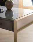 Curata - Writing Desk - Dark Brown / Gold