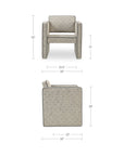 Harris - Accent Chair - Black / Beige Weave