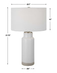 Albany - Farmhouse Table Lamp - White