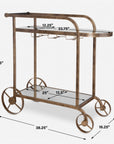 Carrinho - Antique Bar Cart - Brass