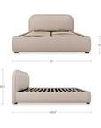 Colin - King Storage Bed - Light Brown