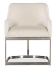 Modern Mood - Upholstered Arm Chair With Metal Base - Beige