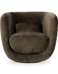 Nico - Upholstered Swivel Chair - Olive Green