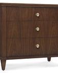 Archives - Three-Drawer Nightstand - Dark Brown