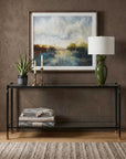 Javana - Glass / Iron Console Table - Brass,Bronze