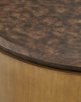 Parrish - Round Coffee Table - Brass / Woodtone
