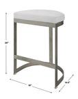 Ivanna - Backless Counter Stool - Silver