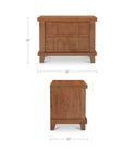 Enya - Nightstand - Red / Oak