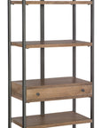 4-Shelves 1-Drawer Bookcase - Light Brown