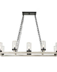 Edgecomb - 10 Light Indoor-Outdoor Chandelier - Black / Gray