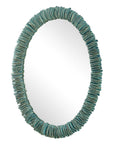 Bonaire - Oval Mirror - Teal Blue