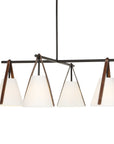 Reins - Accent Straps 4 Light Chandelier - Black