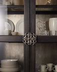 Sanctuary - Glass Bunching Curio - Ebony Antiqued Oak
