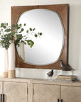 Garonne - Square Walnut Mirror