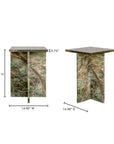 Blair - Accent Table - Rainforest / Green Marble
