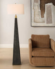 Lathey - Tapered Floor Lamp - Black