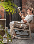 Sumba - Outdoor Wicker Rocking Chair - Gray