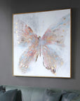 Free Flying - Hand Painted Canvas - Blue