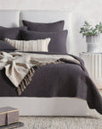 Danica - 3 Piece Queen Quilt Set - Charcoal