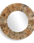 Hiram - Round Wood Mirror - Woodtone
