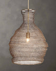 Murmur - Woven Brass 1 Light Pendant - Brass
