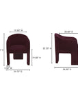 Clara - Performance Fabric Dining Chair - Plum