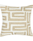 Villa Classics - Mateo 22" x 22" Pillow - Metallic Gold / Ivory