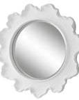 Sea Coral - Round Mirror - White