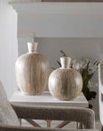 Islander - Washed Vases (Set of 2) - White