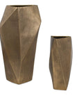 Geoform - Indoor-Outdoor Vases (Set of 2) - Brass
