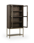 Freemont - Solid Wood Tall Cabinet - Brown