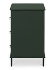 Reagan - 3 Drawer Nightstand - Deep Green