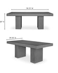 Antonius - Outdoor Dining Table - Cement