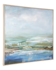Lush Valley - Framed Canvas - Light Blue