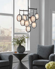 Maxin - 9 Light Chandelier - Dark Bronze