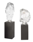 Crystal Peak - Sculptures (Set of 2) - Black / Silver