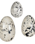Nest Trio - Indoor-Outdoor Stone Eggs (Set of 3) - Black / White