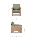 Bauer - Accent Chair - Sage Green / Light Brown